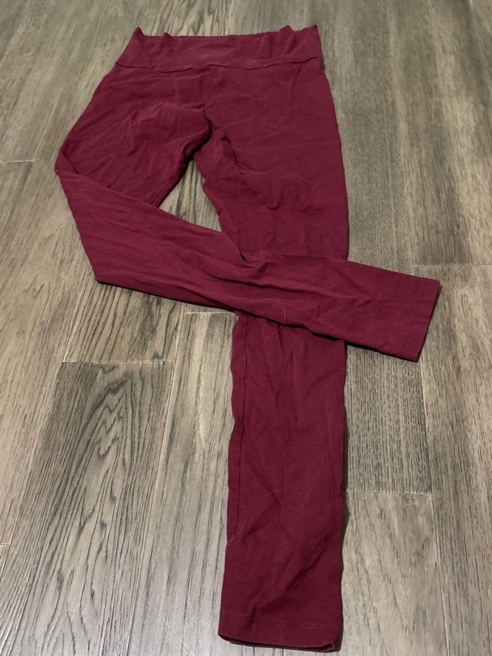 Forever 21 Maroon High-Waist Leggings